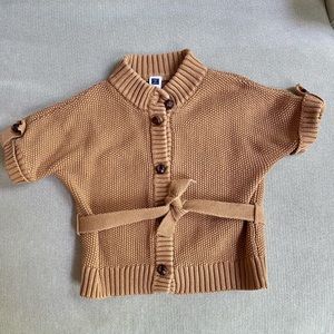 Janie & Jack Belted Short Sleeve Cardigan - 2T